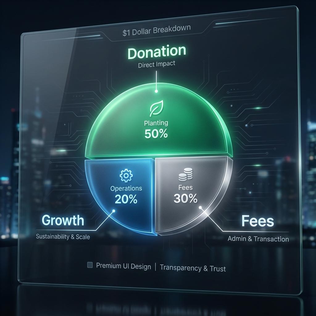 Financial Breakdown of $1 Donation